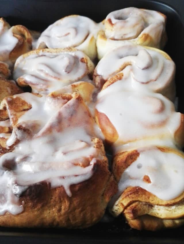 Zimtschnecken mit Glasur
