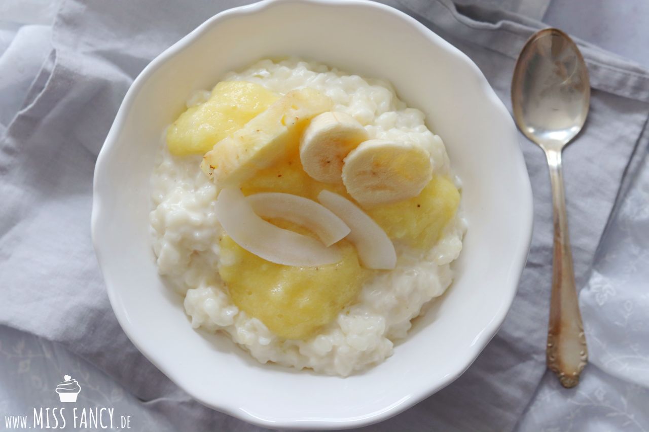 Kokosmilchreis Mit Ananas Bananenpuree Miss Fancy Rezepte Fur Jeden Tag